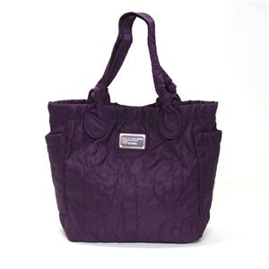 MARC BY MARC JACOBS（マークバイマークジェイコブス） Pretty Nylon Little Tote ロゴステッチ キルティング ナイロントートバッグ パープル M3122289 80310 DARK MAGENTA