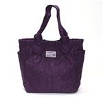 MARC BY MARC JACOBS（マークバイマークジェイコブス） Pretty Nylon Little Tote ロゴステッチ キルティング ナイロントートバッグ パープル M3122289 80310 DARK MAGENTA