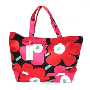 marimekko（マリメッコ） PIENI UNIKKO BAG ウニッコ柄 ショルダー・トートバッグ ブラック×レッド×ピンク 38151 934 black／pink