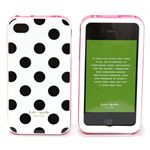 KATE SPADE（ケイトスペード） iPhone4／4S 専用ケース ハードカバー LA PAVILLION DOT ドット柄 ホワイト／ブラック／ピンク PSRU0488 88 WHITE／BLACK／PINK