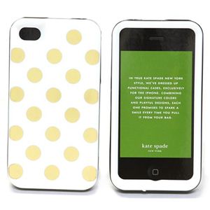 KATE SPADE（ケイトスペード） iPhone4／4S 専用ケース ハードカバー LA PAVILLION DOT ドット柄 クリーム／ゴールド PSRU0624 152 CREAM／GDLD