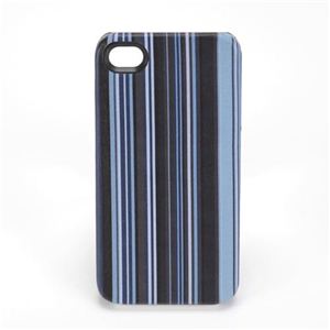 Paul smith（ポールスミス） iPhone4／4S アイフォン専用ケース ハードカバー ブルー・マルチストライプ／ブラック AGXA 2981 W277 N Blue