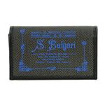 Bvlgari（ブルガリ） COLLEZIONE1910 コレッツォーネ ロゴプリント 6連キーケース ブラック／ブルー 32436 CANVAS／BLK