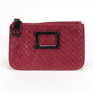 MARC BY MARC JACOBS（マークバイマークジェイコブス） Werdie Snake Key Pouch スネーク型押し キーリング付 コインケース マルチポーチ ワイルドラズベリー M3122579 80995 WILD RASPBERRY