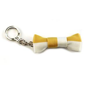 KATE SPADE（ケイトスペード） BARROW STREET Key fob リボンモチーフ キーリング キーホルダー ホワイト／イエロー PWRU1288 850 SOPHRONITIS