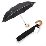 Paul smith（ポールスミス） Crook Umbrella メンズ ワンタッチ 折りたたみ傘 ブラック／マルチストライプ AGXA UMB1 BLACK 1Z Black