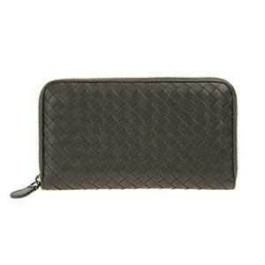 BOTTEGA VENETA（ボッテガヴェネタ） イントレチャート ラウンドファスナー長財布 ラムレザー ブラウン 114076-VX051 2006