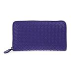 BOTTEGA VENETA（ボッテガヴェネタ） イントレチャート ラウンドファスナー長財布 ラムレザー パープル 275064-V001N 5102