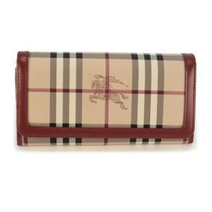 Burberry（バーバリー） 二つ折り長財布 クラシックチェック×レッドブラウン 3827397 2220T HAYMARKET／RUST