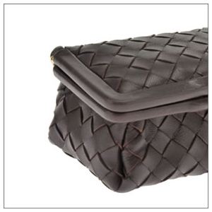 BOTTEGA VENETA（ボッテガヴェネタ） イントレチャート ミラー付 コスメケース 小物入れ ダークブラウン 196308-V0013 2040