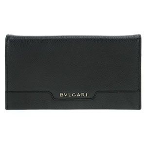 Bvlgari（ブルガリ） URBAN アーバン ファスナー付 二つ折り 長財布 カーフ ブラック 33402 GRAIN／BLK