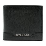 Bvlgari（ブルガリ） URBAN アーバン 小銭入れ付 二つ折り財布 カーフ ブラック 33403 GRAIN／BLK