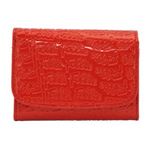FOLLI FOLLIE（フォリフォリ） ロゴマニア ロゴ型押し 小銭入れ付 二つ折り財布 レッド WA0L026SR RED