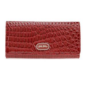 FOLLI FOLLIE（フォリフォリ） クロコ型押し 二つ折り長財布 レッド WA1P028WR RED