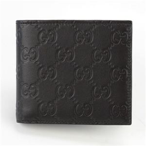 Gucci（グッチ） グッチシマ 二つ折り財布 小銭入れ付 ブラック 146223 A0V1R 1000
