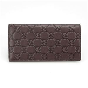 Gucci（グッチ） グッチシマ メンズ 二つ折り長財布 小銭入れ無し ダークブラウン 224183 A0V1R 2019