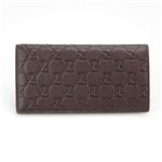 Gucci（グッチ） グッチシマ メンズ 二つ折り長財布 小銭入れ無し ダークブラウン 224183 A0V1R 2019