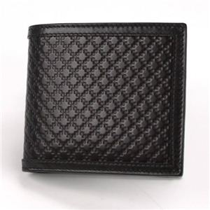 Gucci（グッチ） ディアマンテレザー 小銭入れ付 二つ折り財布 ブラック 237359 AF41N 1000