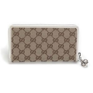 Gucci（グッチ） オリジナルGG インターロッキングGチャーム付 GGチャーム付 ラウンドファスナー長財布 ベージュ／オフホワイト 233025 F4C7N 9761