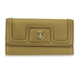 MARC BY MARC JACOBS（マークバイマークジェイコブス） REVOLUTION ターンロック 定期入れ付 三つ折り長財布 ゴールデンブラウン M3122530 81050 GOLDEN BROWN