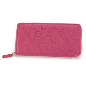 MARC BY MARC JACOBS（マークバイマークジェイコブス） アルファベットロゴ型押し ラウンドファスナー長財布 マゼンダピンク M3122570 80165 ELECTRIC MAGENTA