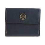 TORY BURCH（トリーバーチ） ROBINSON ロビンソン 定期入れ付 Wホック 二つ折り財布 ネイビー 32129080 409 FRENCH NAVY