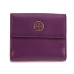 TORY BURCH（トリーバーチ） ROBINSON ロビンソン 定期入れ付 Wホック 二つ折り財布 パープル 32129080 516 PRETTY VIOLET