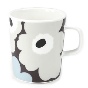 marimekko（マリメッコ） UNIKKO MUG ウニッコ柄 マグカップ 250ml プラム×ブラウン×グレイ 63431-480 Plum／BR／GY