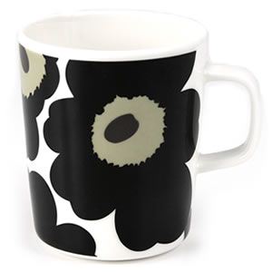 marimekko（マリメッコ） UNIKKO MUG ウニッコ柄 マグカップ 250ml ホワイト×ブラック 63431-030 WH／BK