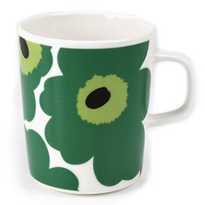 marimekko（マリメッコ） UNIKKO MUG ウニッコ柄 マグカップ 250ml ホワイト×グリーン 63431-166 WH／GRN