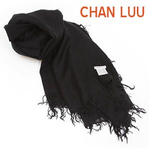 CHAN LUU（チャンルー） Cashmere and Silk Scarf カシミア＆シルクスカーフ 大判ストール マフラー ブラック BRH-SC-140／Black