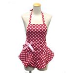 ジェシースティール セレブ愛用♪オシャレでキュートなファッションエプロン・キッズ用☆ Red and Pink Polka Dot ドット柄 レッド×ピンク 211-JS-68