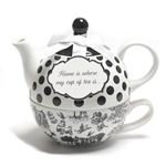 ジェシースティール セレブ愛用♪キュートなティーポット＆カップ・セット☆Tea for One 「Home」 Caf? Toile（カフェ・トワレ） 49010