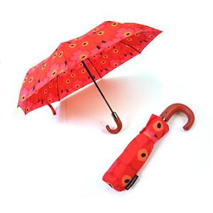 marimekko（マリメッコ） ウニッコ柄 ワンタッチ ミニオート 折りたたみ傘 アンブレラ レッド MINI AUTO OPEN／CLOSE 912 20 UNIKKO Red