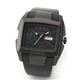 DIESEL（ディーゼル） メンズ 腕時計 Analog（アナログ） 注目のオールブラック レザーストラップ・ウオッチ ...
