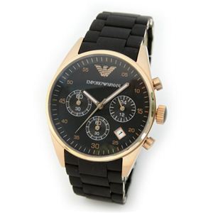 Emporio Armani（エンポリオ・アルマーニ） ユニセックス・サイズ、クロノグラフ ラバーストラップ AR5906