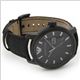 Emporio Armani（エンポリオ・アルマーニ） オールブラック メンズ・レザーストラップ・ウオッチ AR0496 - 縮小画像2