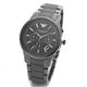 Emporio Armani（エンポリオ・アルマーニ） マット＆ポリッシュ・ブラック仕上げのクロノグラフウオッチ AR1...