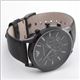 Emporio Armani（エンポリオ・アルマーニ） オールブラックカラーのレザーストラップ・クロノグラフウオッチ AR2461 - 縮小画像2