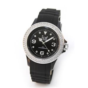 アイスウオッチ Stone（ストーン）キラキラウ・ラインストーン・ウオッチ uniサイズ シルバー ice watch Stone - Black Silver Sili - Unisex ST.BS.U.S.09