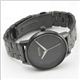 NIXON（ニクソン） THE KENSINGTON（ケンジントン） ハイポリッシュ仕上げのオールブラックカラーにブラックラインストーン・インデックス A099-1150 - 縮小画像2