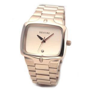 NIXON（ニクソン） THE PLAYER （プレイヤー） エレガントなオール・ローズゴールド・カラーの1Pダイヤ・インデックス・ウオッチ A140-897