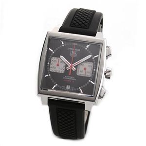 TAG HEUER（タグホイヤー） モナコ・オートマティック・クロノグラフウオッチ ラバーブレスレット CAW2114.FT6021