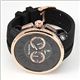 TENDENCE（テンデンス） Roundo Gulliver Chrono（ラウンド・ガリバー・クロノ）シリーズ 超おススメ・モテ系ブラック＆ピンクゴールド クロノグラフ 02046012AA - 縮小画像2