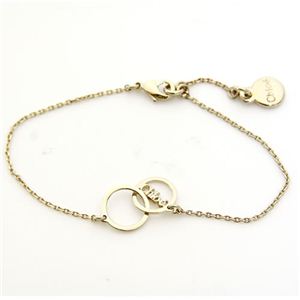 Chloe（クロエ） Anelli ring アネリリング ラウンドモチーフ ツインリング ロゴ ブレスレット ゴールド 2B0367 AM1 97