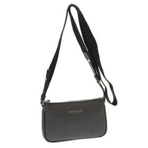 Bvlgari（ブルガリ） WEEKEND ウィークエンド ミニ ショルダーバッグ クロスボディ ダークグレー×ブラック 32472 CANVAS／BLK