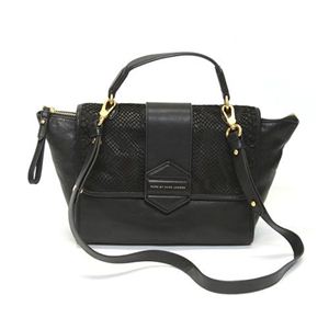 MARC BY MARC JACOBS（マークバイマークジェイコブス） Flipping Out Top Handle ドラゴン型押し 2WAY ショルダー・ハンドバッグ ブラック M3122319 80001 BLACK