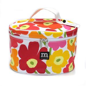 marimekko（マリメッコ） MINI-UNIKKO KINTO HIPAUS ミニウニッコ柄 コスメティックポーチ バニティバッグ ホワイト×オレンジ 26342 201 white／orange