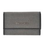 Bvlgari（ブルガリ） WEEKEND ウィークエンド 6連キーケース ダークグレー×ブラック 32583 CANVAS BLK