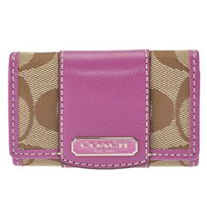 Coach（コーチ） ペネロピシグネチャー 6連キーケース カーキー／ベリー 42185 SKHER